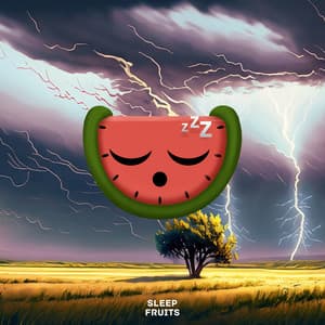 The Sound of Rain and Light Thunder To Fall Asleep - Rain Fruits Sounds