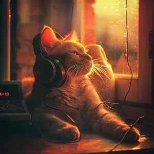 Cat Calm: Lofi Feline Harmony - Nighttime Calm Lofi