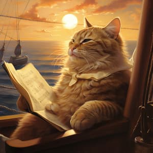 Feline Melodies at the Seashore: Coastal Charms for Cats - Nature Sounds Library