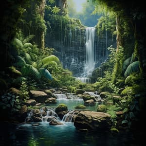 Nature's Rhapsody by the Cascading Waterfall - Wildlife Recordings