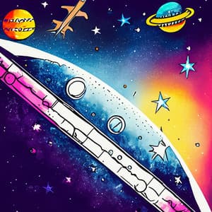 Cosmic Echoes: Sailing Through Stars - Cosmic Space Traveler