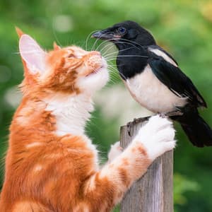 Ocean Avian Ambient Connections: Birds' Melodies Guiding Serene Cat Interactions - Seascapers