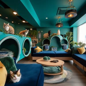 Binaural Furry Friends: Melodic Meows - Relaxing Chillout Music Zone