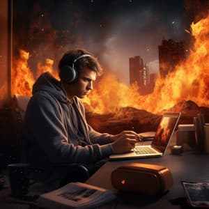 Study Blaze: Quiet Fire Rhythms - Quiet Study Music