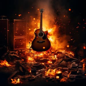 Fire Echoes: Music Crescendo Blaze - Nature Sounds Nature Music