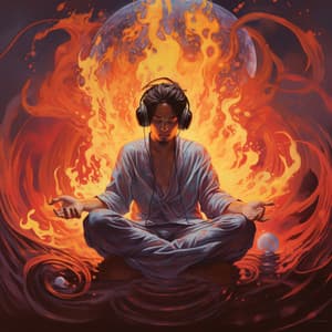 Binaural Tranquility: Fire Meditation Echoes - brozains
