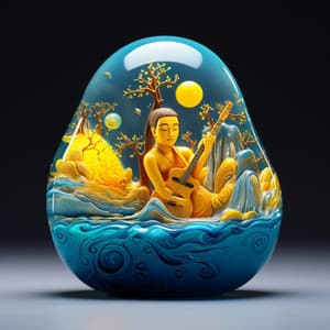 Musical Blaze Tranquility: Fireside Relaxation - Path to the Wild