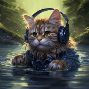 Quiet Waters: Cats Stream Serenity - Calming Music for Cats