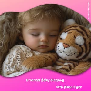 Ethereal Baby Sleeping with Plush Tiger - Pink Noise Music Box