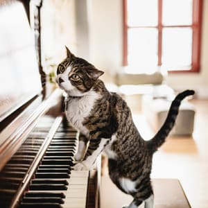 Cats and Piano: Feline Harmony with Rain Melodies - Harmony River