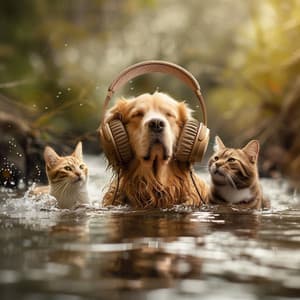 Streamside Symphony: Pets Calming Sounds - Raining for Calm Pets