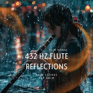 432 Hz Flute Reflections: Rain Sounds for Calm - Flute Sonique