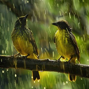 Soft Binaural Nature and Birds for Soothing Baby with Rain - Rain and Nature