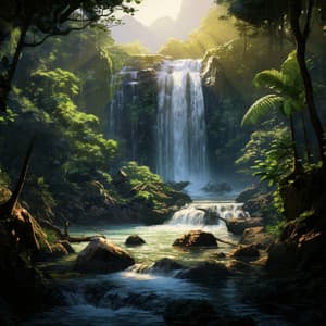 Binaural Sounds with Nature's Waterfall Ambience - Binaural Guidance