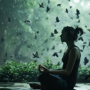 Binaural Birds in Rain's Relaxation: Calm Nature - 92 88 Hz - Relax with Waves