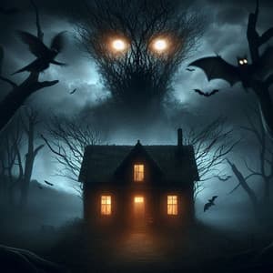 Abandoned Autumn Halloween House: Relaxing Halloween Music, Spooky Halloween Night Ambience - Haunted Holly