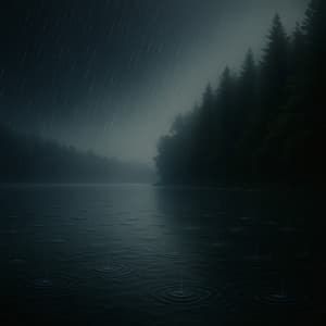 50 Stormy Nights: Rain on Lake - 24H Rain Sounds