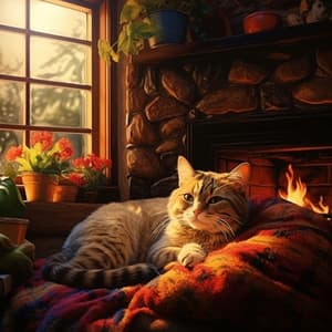 Cat's Serene in Fire: Harmony in Flames - Mandalay Hill