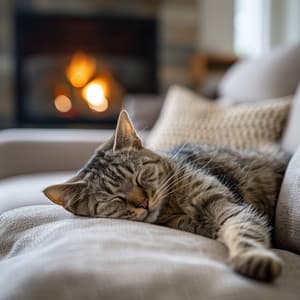 Tonos De Fuego Binaurales Relajantes Para Gatos - Gato tranquilo