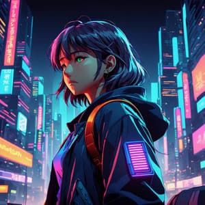 Neon Nights: Exam Study and Lofi Dreams - Anime Girl Lofi