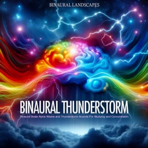 Binaural Thunderstorm - Binaural Beats Alpha Waves and Thunderstorm Sounds For Studying and Concentration - Binaural Landscapes