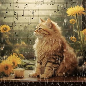 Feline Rain Melodies: Downpour Harmony - Noise and Nature