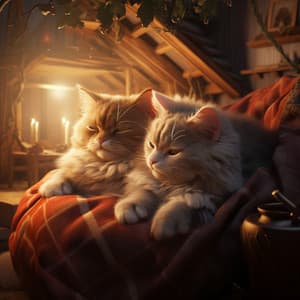 Cat's Fireside: Relaxing Music for Feline Comfort - Cat Music Hour