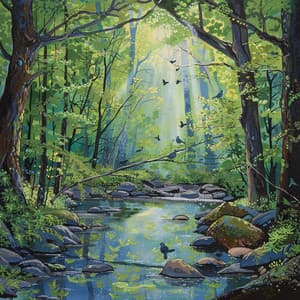 Binaural Symphony: Birds Over Nature’s Creek - 80 88 Hz - Sonic Brainwaves