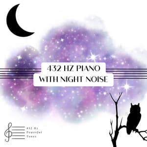 432 Hz Piano with Night Noise - 432 Hz Powerful Tones