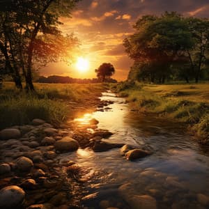 Armonía Contemplativa Del Arroyo: Coral Tranquilo De La Naturaleza - Empollón de la naturaleza