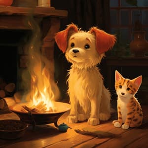 Paraíso De Mascotas Del Fuego: Ecos Relajantes Del Hogar - Música para momentos de tranquilidad
