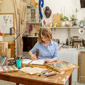 Work Oasis Embrace: Chill Music and Creative Inspiration - Cooking Music