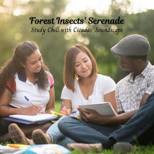 Forest Insects' Serenade: Study Chill with Cicadas' Soundscape - Muggy Forecast