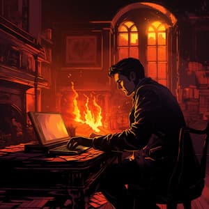 Productivity by Firelight: Reflective Fireside Refrain - 8k Sound Library