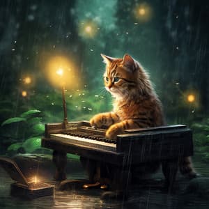 Rainy Cat Melodies: Musical Purr in Showers - Nature Queen