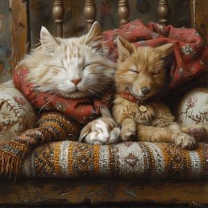 Un Hogar Amoroso: Santuario De Música Relajante Para Mascotas - Mascotas soñolientas