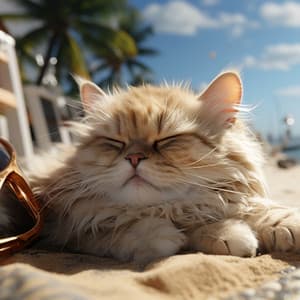 Armonías Rítmicas De Gato: Ecos Junto A Las Olas Oceánicas - Elevación del alma