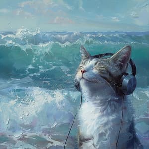 Purring by the Ocean: Cats Calming Music - Sleep Cat