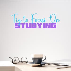 Try to Focus On Studying: Think About Your Future, Positive Attitude to School & Exams - Study New Age Counter Display