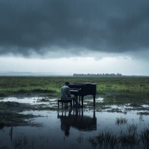 Rainy Ambience and Piano Harmony for Studying - Rain Mood
