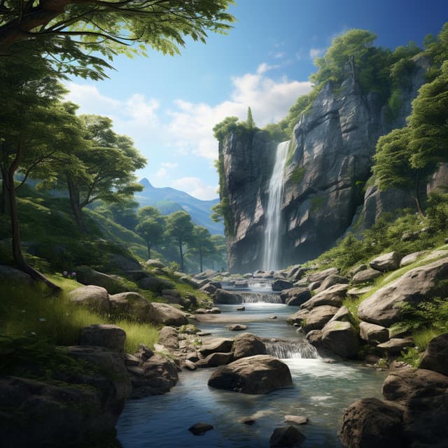 Waterfall Ambiance for Work: Calming Tunes - Concentration Focus