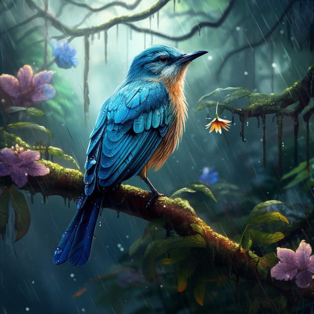 Nature's Duet: Rain and Chirps - Nature Recordings