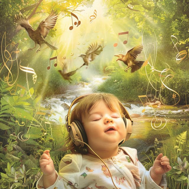 Nature’s Nursery: Binaural Bird and Creek Sounds for Baby - 80 88 Hz - Happy Baby Lullaby Band