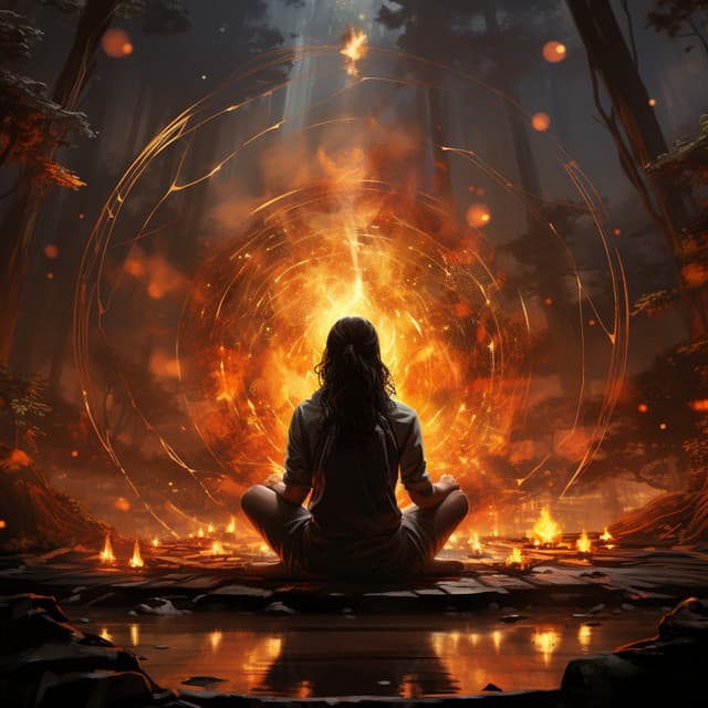 Relajarse Con Fuego Binaural: Resplandor Pacífico - Universo De Latidos Binaurales