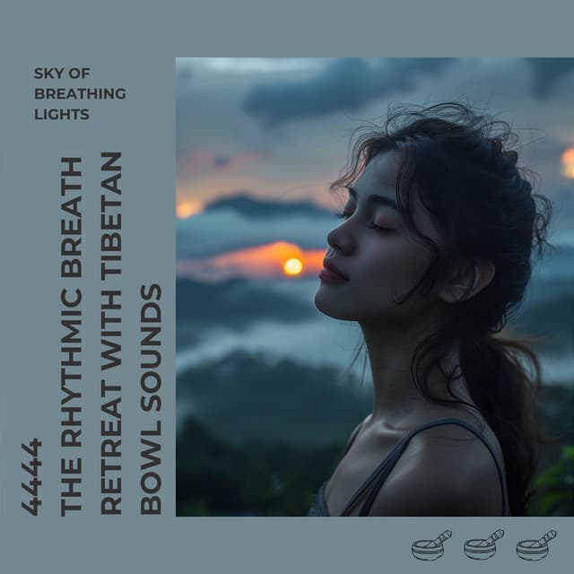 4444: The Rhythmic Breath Retreat with Tibetan Bowl Sounds - Sky of Breathing Lights