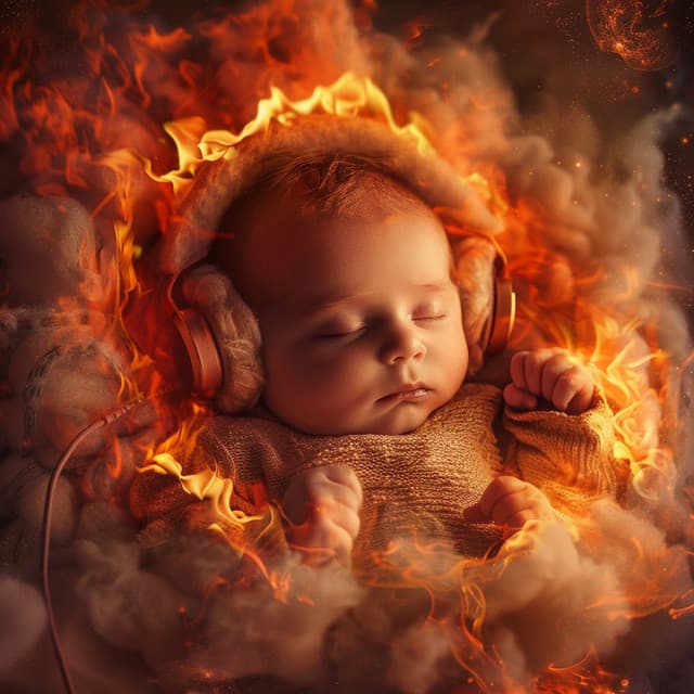 Binaural Fire Lullabies: Baby Sleep Harmony - Lullaby Maestro