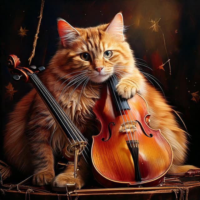 Graceful Strings: Cats and Orchestra Music - 432 Hz Frequncies