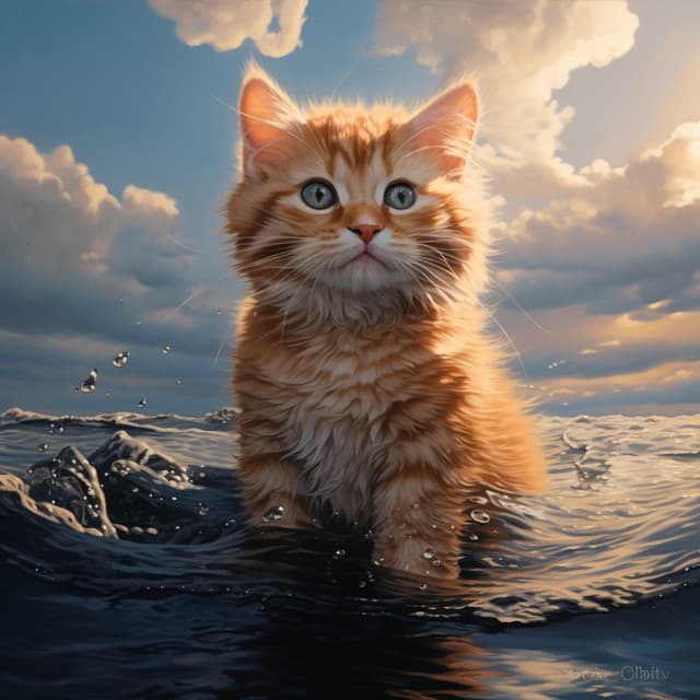 Seashore Anthem Feline Harmony: Music for Content Cats - Seashore Waves