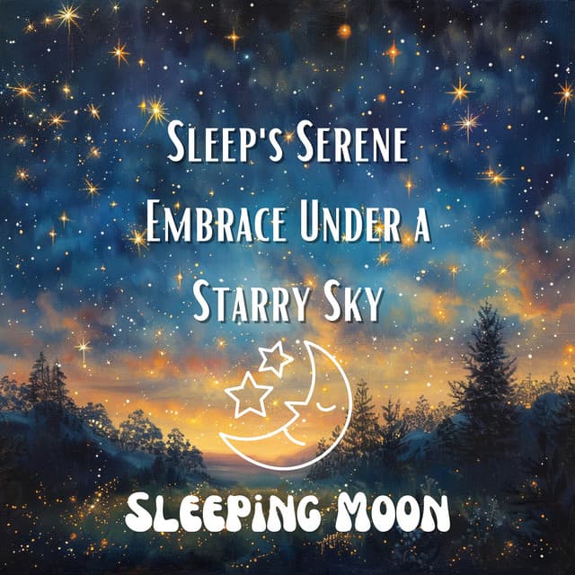 Sleep's Serene Embrace Under a Starry Sky - Sleeping Moon