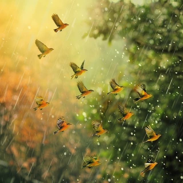 Rain’s Feathered Echoes: Binaural Symphony with Nature’s Birds - 92 96 Hz - 432 Hz Frequencies